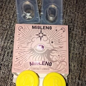 Med Gray Soft Contact Lenses with Case Great For Halloween Or For Everyday